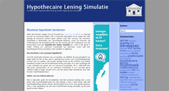 Desktop Screenshot of hypothecaireleningsimulatie.info